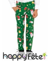 Costume 3 pi&egrave;ces vert de No&euml;l pour enfant, image 1