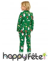 Costume 3 pi&egrave;ces vert de No&euml;l pour enfant, image 2