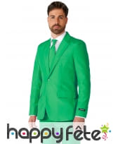 Costume 3 pièces vert uni pour Homme, image 3
