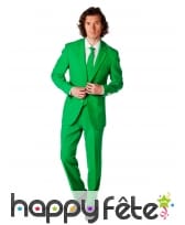 Costume 3 pièces vert uni