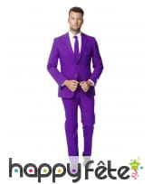Costume 3 pi&egrave;ces violet uni, image 1