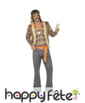 Costume années 60 motifs hippie pour homme