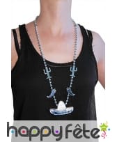 Collier argenté avec pendentifs mexicains, image 1