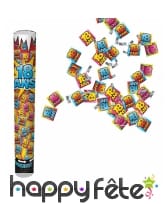 Canon à confettis d'anniversaire, 5x39cm, image 3