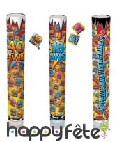 Canon à confettis d'anniversaire, 5x39cm