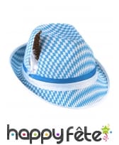 Chapeau aux couleurs du drapeau bavarois