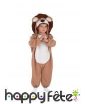 Combi avec capuche bébé lion enfant