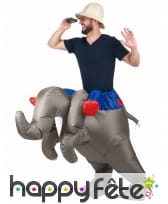 Costume à dos de éléphant gonflable