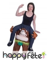 Costume à dos de singe taille adulte, image 2