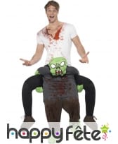 Costume à dos de zombie