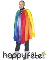 Cape arc-en-ciel taille adulte