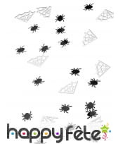 Confettis araignées et toiles de table