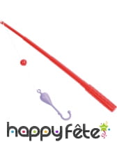 Canne a peche avec crochet