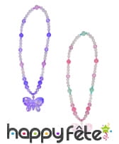 Collier avec pendentif papillon pour enfant