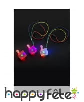 Collier avec pendentif pouce lumineux