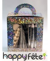 Cotillons argentés pour 10 personnes