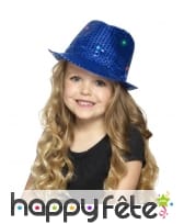 Chapeau à sequins bleus lumineux, image 1