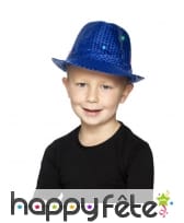 Chapeau à sequins bleus lumineux, image 2