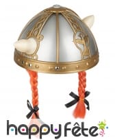 Casque avec tresses rousses pour enfant