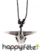 Collier avec tête de buffle