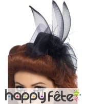 Chapeau avec voile noir