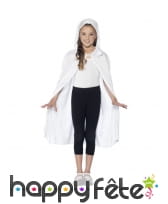 Cape blanche &agrave; capuche, pour enfant, image 1