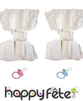Couche bébé avec tétine
