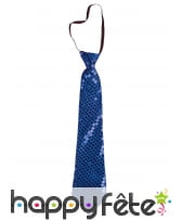 Cravate bleue à sequins
