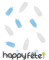 Confettis biberon bleu ciel pour la table