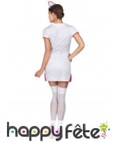 Combinaison blanche courte d'infirmière sexy, image 2
