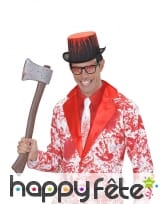 Cravate blanche couverte de sang