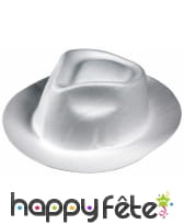 Chapeau blanc de gangster en mousse eva