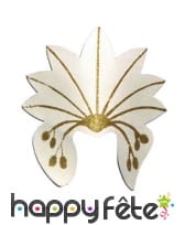 Coiffe brésilienne dorée et pailletée