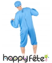 Costume bleu de grand bébé pour adulte, image 2