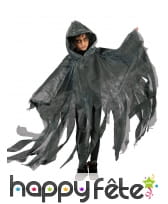 Cape blanche et noire en lambeaux pour enfant