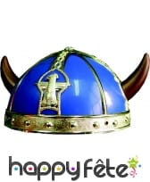 Casque bleu et doré de petit gaulois