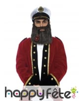 Chapeau, barbe et pipe de marin pour homme, luxe