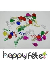 Confettis ballons et serpentins de table