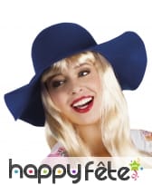 Capeline bleu foncé effet feutrine