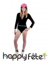 Ceinture bleue fluo en plastique taille adulte, image 1