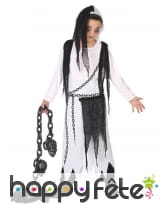 Costume blanc noir de petit fantôme