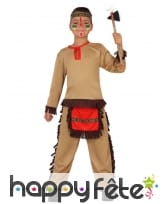 Costume beige rouge de petit Indien