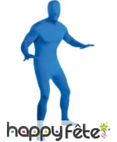 Combinaison bleue seconde peau pour adulte