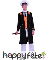 Costume Capitaine BD noir orange