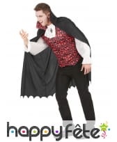 Costume cape de vampire imprimé têtes de mort, image 1