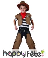 Costume classique de petit cow-boy marron, image 1