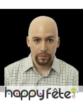 Crâne chauve en latex couleur naturelle