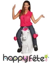 Costume Carry Me de licorne pour adulte