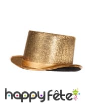 Chapeau cylindre paillettes argent, image 2