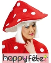 Chapeau champignon rouge pour adulte